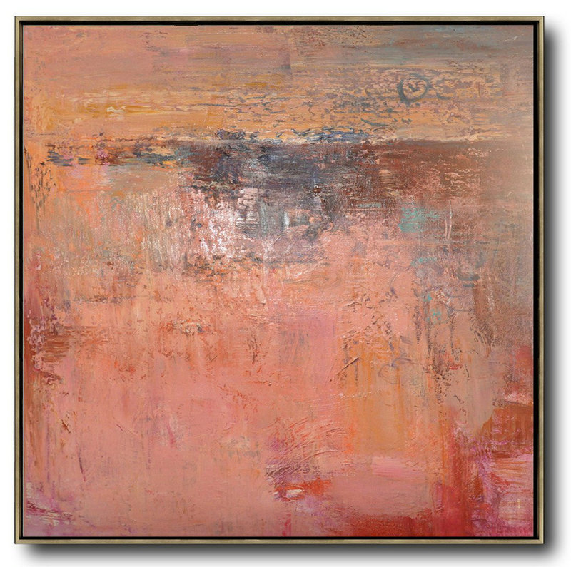Hand Made Abstract Art,Oversized Contemporary Art,Original Abstract Painting Canvas Art,Red,Brown,Orange.etc
